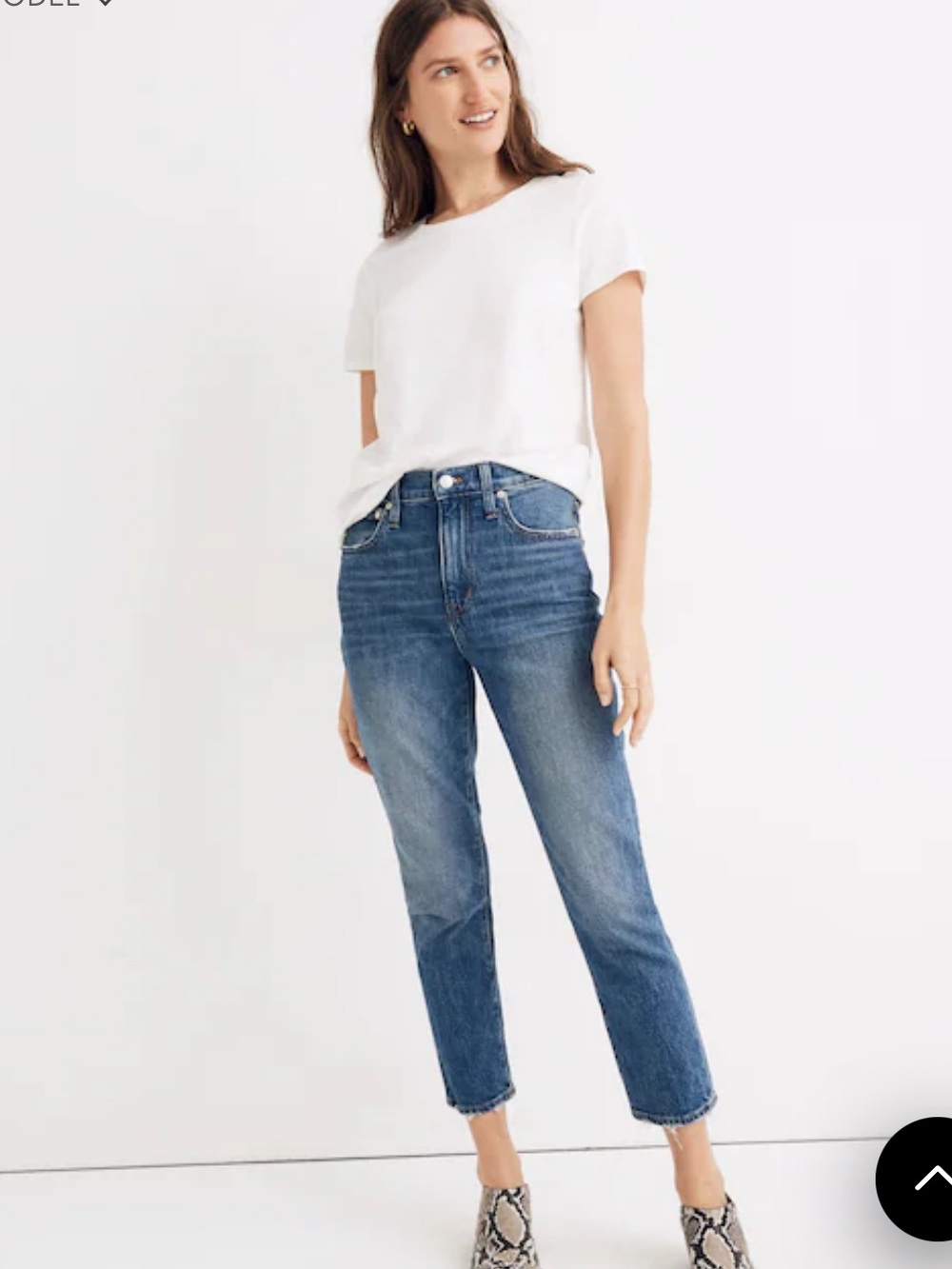 Madewell The High-Rise Slim Crop Boyjean Size 32
